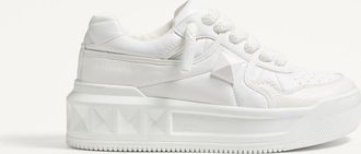 Valentino Garavani Sneaker One Stud Xl In Nappa Donna BIANCO 35.5