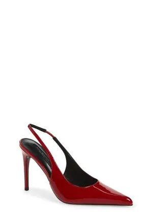 Tony Bianco Slingback Pointed Toe Pump in Scarlet Patent at Nordstrom Rack, Size 6.5