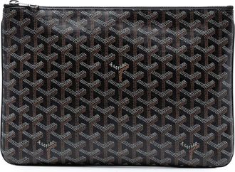Goyard Black Goyardine Senat MM
