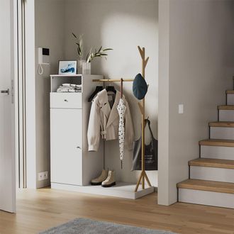 Vicco Armario Liria, Blanco/bamb&uacute;, 100 X 145 Cm Con Caj&oacute;n Vicco