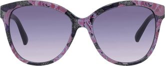 Betsey Johnson Smoke Cat Eye Ladies Sunglasses 10263556.CGR BLKSMK