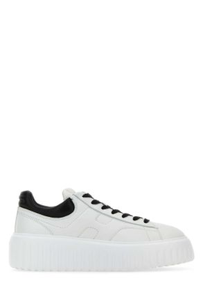 Hogan White Nappa Leather H Stripes Sneakers