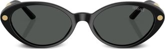 Versace Greca-detail cat eye-frame sunglasses - women - Acetate - 54 - Black