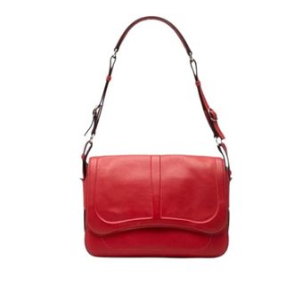 Herm&egrave;s Pre-owned Vintage Shoulder Bag - Dames - Pre-owned - Rood - Maat: ONE Size Leer