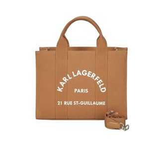Karl Lagerfeld Tassen, Dames, Bruin, ONE Size, Katoen, K/Rue St Guillaume Medium Tote