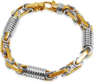 Pompeii3 Mens Designer Byzantine Link 14k Gold (72gram) or Platinum (115gram) 7-9mm Bracelet 8.75