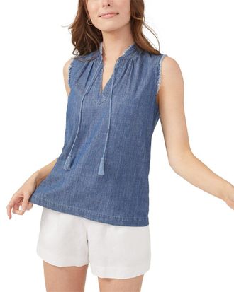 J.McLaughlin J. McLaughlin Boggs Linen-Blend Blouse