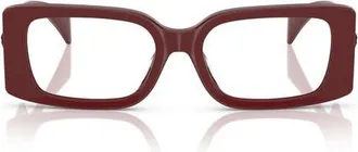 Versace 51mm Rectangular Optical Glasses in Bordeaux at Nordstrom