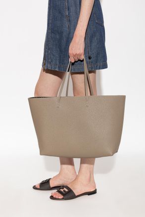 Fendi Leather shopper Bag, Womens, Beige