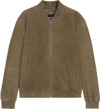 BOSS Bomber con zip - Marrone