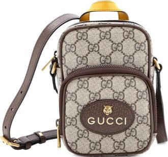 Gucci Neo Vintage Top Handle GG Coated Canvas Mini crossbody bag - Bruin