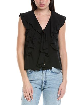 Avantlook Ruffle Bubble Crepe Blouse