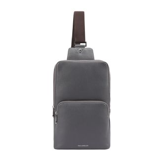 Paul Costelloe Mens Farris Leather Manbag - Grey - One Size
