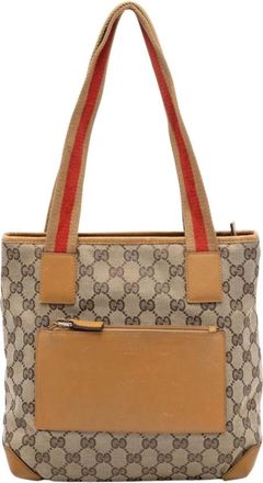 Gucci Pre-owned Tote Bags, female, Brown, Size: ONE SIZE Pre-owned Tote Bag