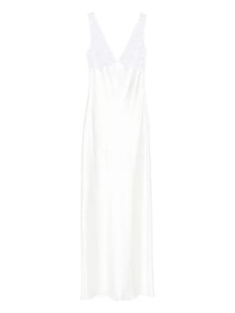 Atu Body Couture lace V-neck maxi dress - women - Polyester - S - White