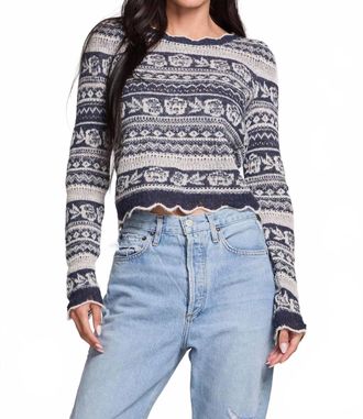 Saltwater Luxe Layla Cropped Sweater In Midnight