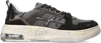 Premiata Drake_343 Sneaker - Heren - Sneakers - Zwart - 40 EU - Leer - Schoenen