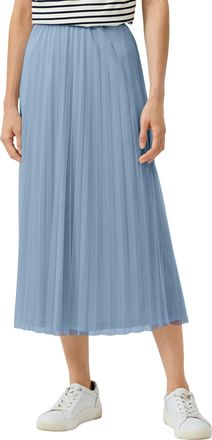 s.Oliver Black Label Midirock S.OLIVER BLACK LABEL, Damen, Gr. 34, light blau, Web, Obermaterial: 100% Polyester, unifarben, normal 3/4-L&auml;nge, R&ouml;cke Midirock, mit Falten u