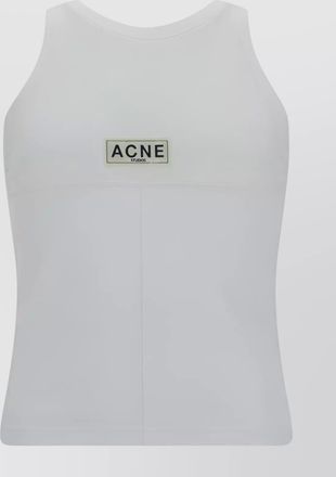 Acne Studios trimmed cotton sleeveless paneled top