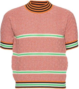 Henrik Vibskov T-shirt Safe-T a righe - Arancione