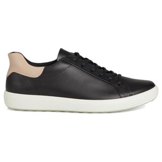 Ecco Ecco Soft 7 470843 Leather Womens Fashion Trainers - Black Rose Dust - Size:UK 8-8.5