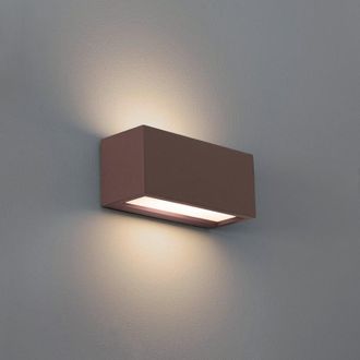 Century applique bidirezionale rettangolare a led reverso 1 slot e27 col. corten - Century