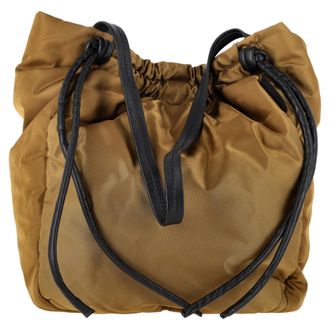 Proenza Schouler Proenza Schouler draagtas met trekkoord in bruin nylon