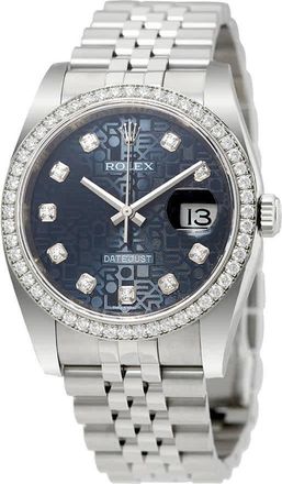 Rolex Oyster Perpetual Datejust 36 Blue Dial Stainless Steel Jubilee Bracelet Automatic Ladies Watch 116244BLJDJ