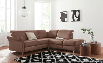Sit&more Ecksofa »Darwin L-Form« inklusive Federkern, wahlweise mit Kopfteilverstellung, Bettfunktion