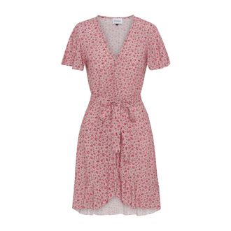 Americandreams Americandreams, Kleedjes, Dames, Roze, M, Bloemen Wrap Jurk met Ruffles