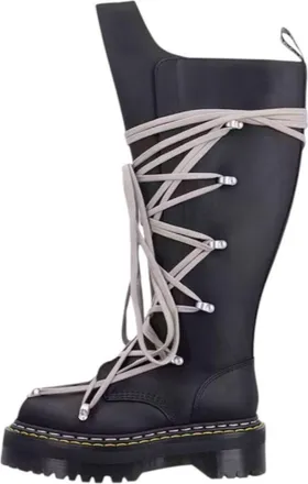Dr. Martens (WMNS) Dr. Martens 1460 DRKSHDW Quad Sole Pentalace Boot Rick Owens Black DW02E6811-0001-09