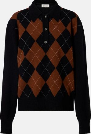 R&oacute;he R&oacute;he Argyle wool polo sweater