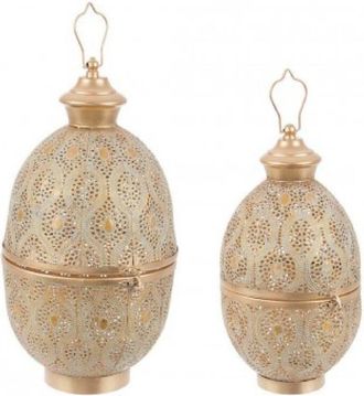 BIZZOTTO Set 2 Lanterna Namid ovale champagne da esterno