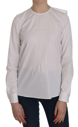 Dsquared2 Dsquared&sup2; Crew Neck Long Sleeve Cotton Womens Blouse