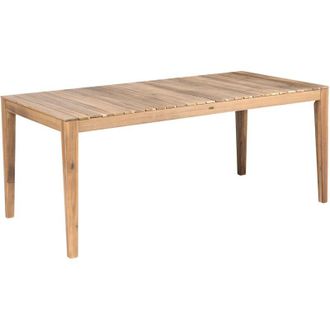 Beliani Tavolo da pranzo da giardino rustico in legno di acacia certificato 180 x 90 cm marrone chiaro Chioggia