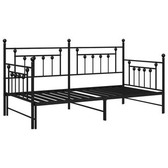 Berkfield Home Beds & Bed Frames Black Metal 90 x 190 cm