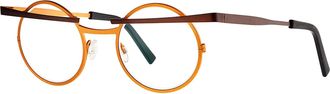 Theo Eyewear Toji - 212 Brown / Gold Rx Glasses