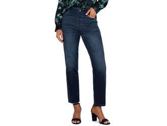 Liverpool L.A. Petite Gia Glider Pull On Slim Mid Rise Stretch Denim Womens Jeans Warner Lake : 0P 29, Cotton/Denim/Elastane
