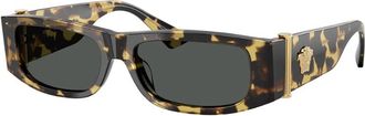 Versace Dark Grey Rectangular Ladies Sunglasses VE4476U 777/87 55