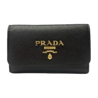 Prada Pre-owned Accessories, female, Black, Size: ONE SIZE Pre-owned Keycase