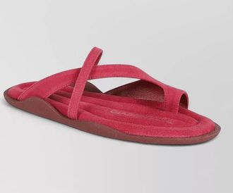 Gia Borghini riley flat sandal toe ring straps