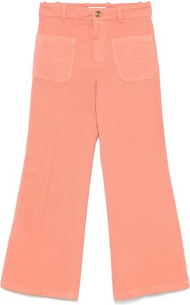 Chloé Pantaloni svasati crop - Arancione