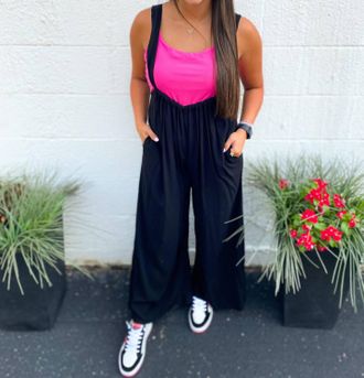 Final Touch You Can Go The Distance Jumpsuit In Black