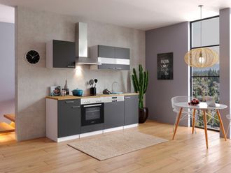 Respekta Cucina Blocco Cucina Blocco Cucina Cucina Componibile Bianco Grigio Malia 220 Cm Respecta