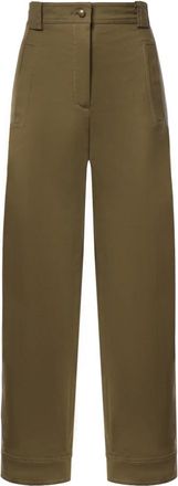 Max Mara Straight Broeken - Dames - Straight fit broeken - Groen - S - Broeken