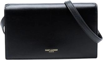 Saint Laurent Pre-owned Cross Body Bags, female, Black, Size: ONE SIZE Pre-owned Vintage Crossbody Bag