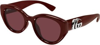Gucci Cat-eye Zonnebril - Dames - Zonnebrillen - Rood - 52 MM - Accessoires