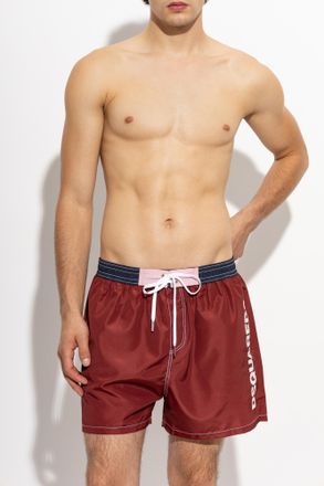 Dsquared2 Swim Shorts, Mens, Burgundy