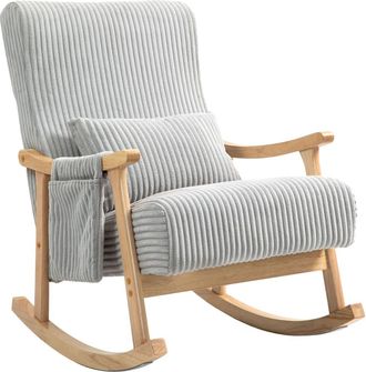 HOMCOM Silla Mecedora 65x90x98 cm Gris