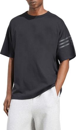 adidas Neuclassics Oversize Cotton T-Shirt in Black/Carbon at Nordstrom, Size Xx-Large R